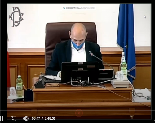 Il presidente della IX Commissione Trasporti della Camera dei Deputati, Alessandro Morelli, in videoconferenza 